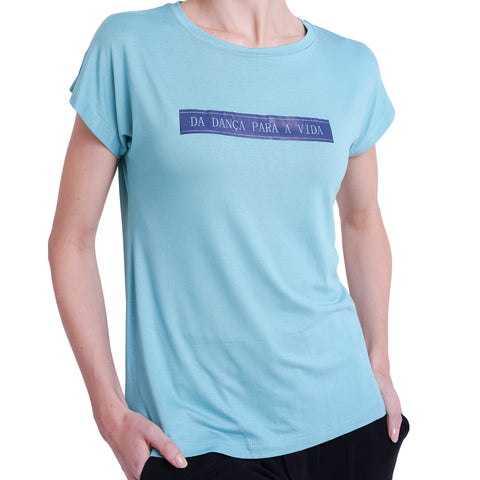 T-shirt Da Dança Para a Vida Azul