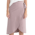 Saia Midi Envelope Rose Acinzentado