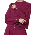 Blusa de Manga Longa Vinho